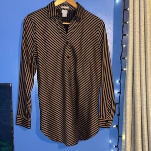 🖤🐻⚡️Chico's Black and Tan Striped Blouse